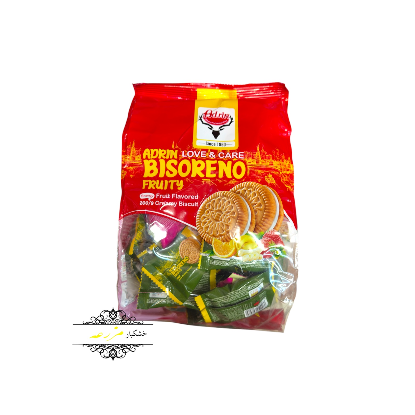 بیسکوییت کرمدار میوه‌ای آدرین